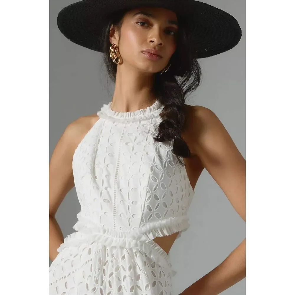 Anthropologie Lace The Label Cutout Maxi Halter Dress $600 - Picture 2 of 8